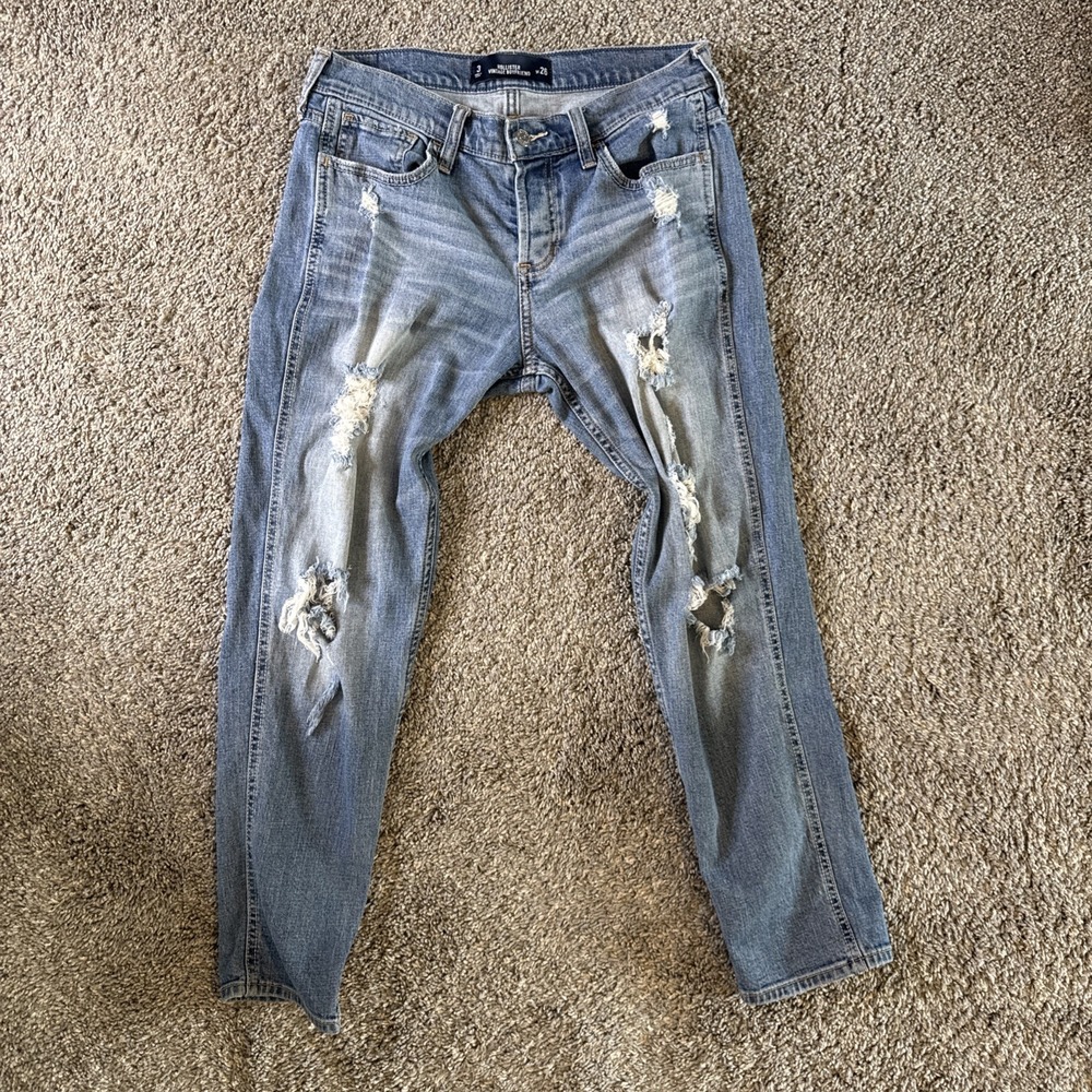 Hollister Women's Vintage Boyfriend Jeans Distressed Size 26 KK2349